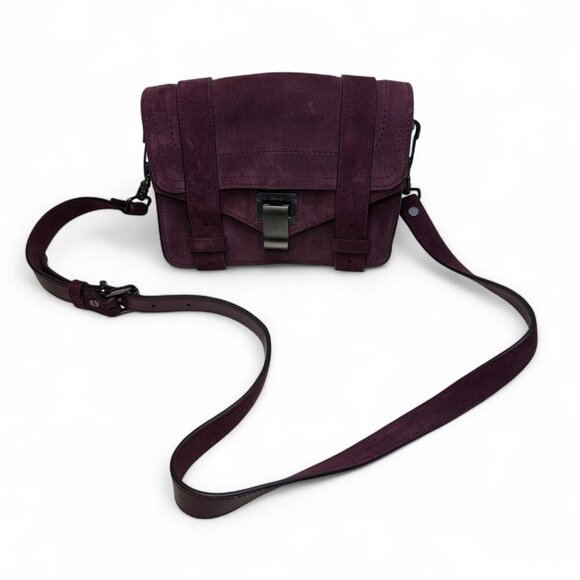 PROENZA SCHOULER PS1 Suede Mini Crossbody Purple NWT - Picture 2 of 16